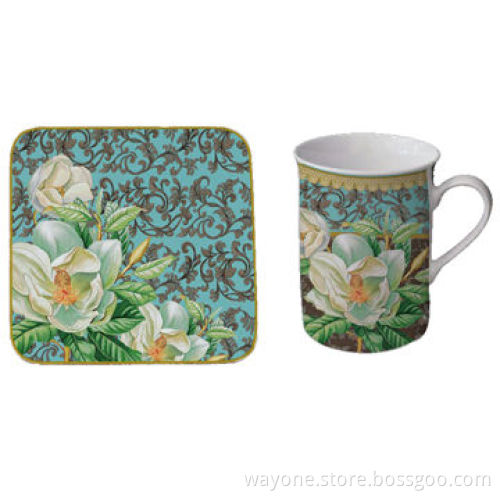 Tea Set, Made of 100% Melamine, Safe Contact with Food, Suitable for Promotions, Flower design